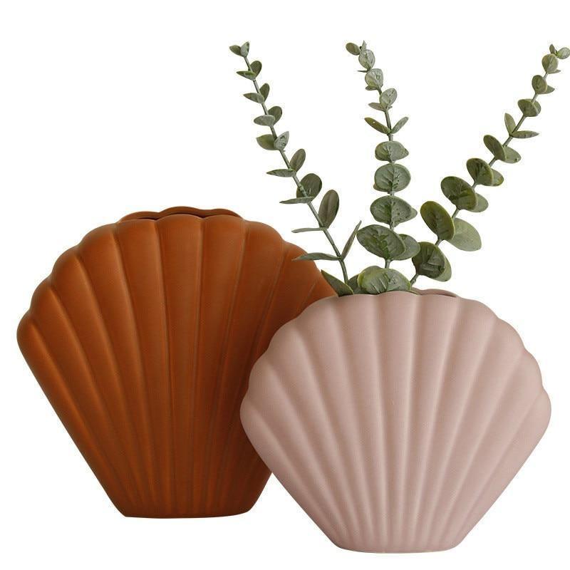 Vibrant Seashell Vase