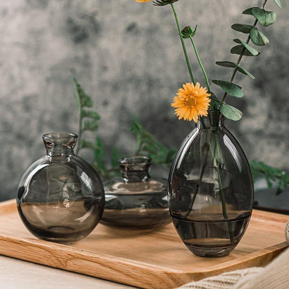 Rousseau Glass Vase Trio