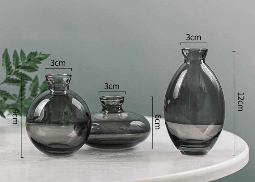 Rousseau Glass Vase Trio