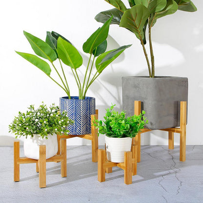 EcoHaven Bamboo Wood Plant Stand
