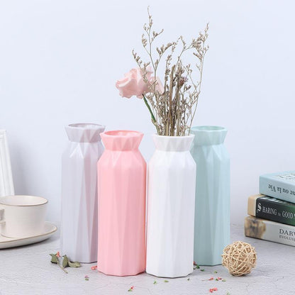 Angular Geometric Floral Vase
