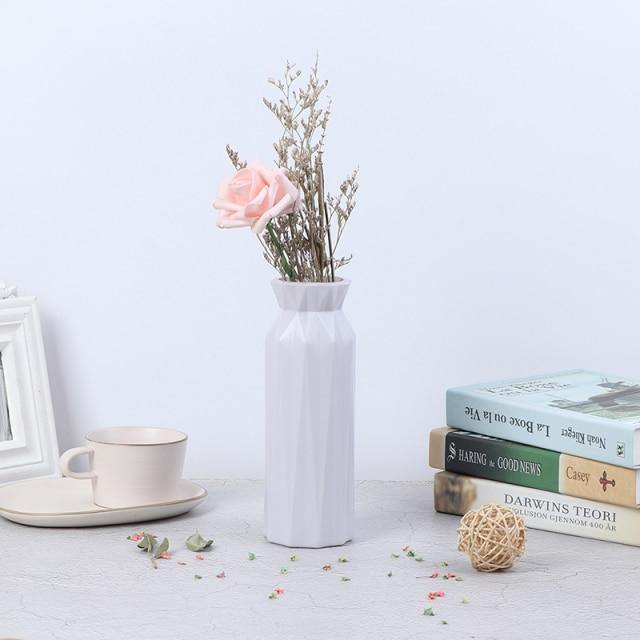 Angular Geometric Floral Vase