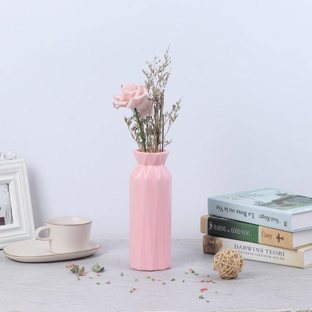 Angular Geometric Floral Vase
