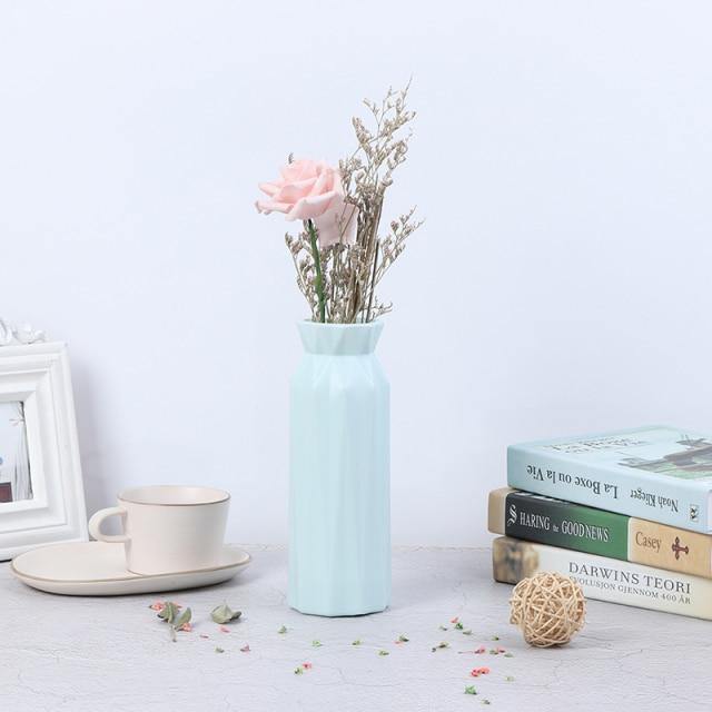 Angular Geometric Floral Vase