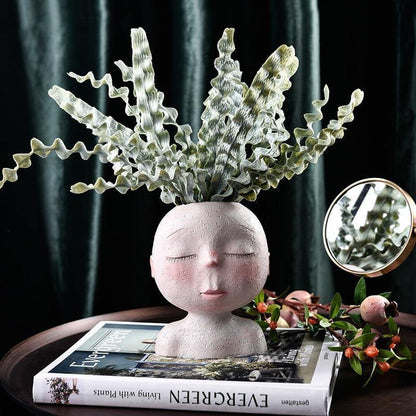 Tranquil Sleep Face Planter Vase