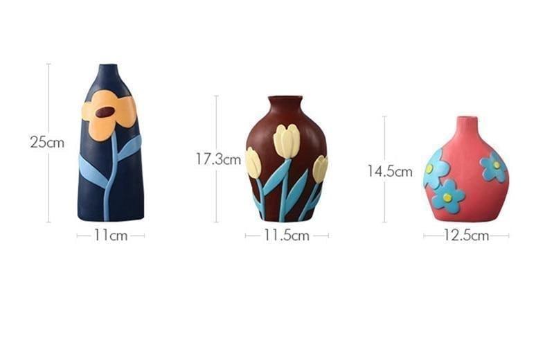 Colorful Ceramic Flower Vases