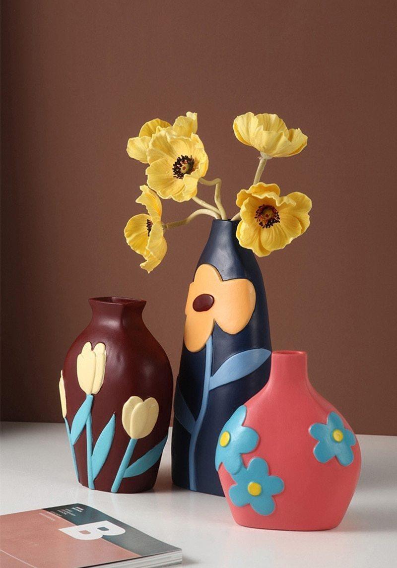 Colorful Ceramic Flower Vases