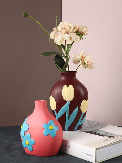 Colorful Ceramic Flower Vases
