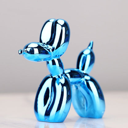 Resin Balloon Dog Sculpture – Modern Pop Art Figurine for Shelf, Desk & Home Decor in 3 Sizes