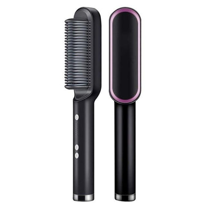 Heated Straightening Brush Comb for Silky Smooth Hair Styling with Ionic Technology 5 Heat Settings for All Hair Types Quick Salon Results