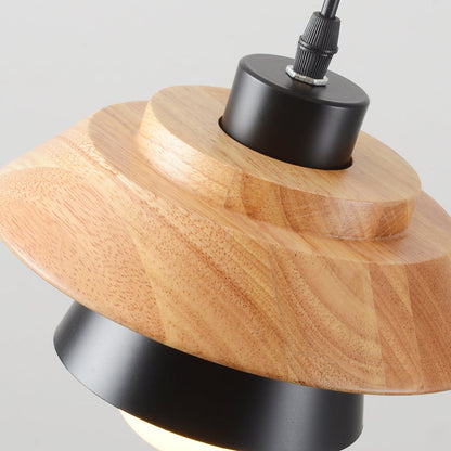 Rustic Wood Drop Ceiling Light