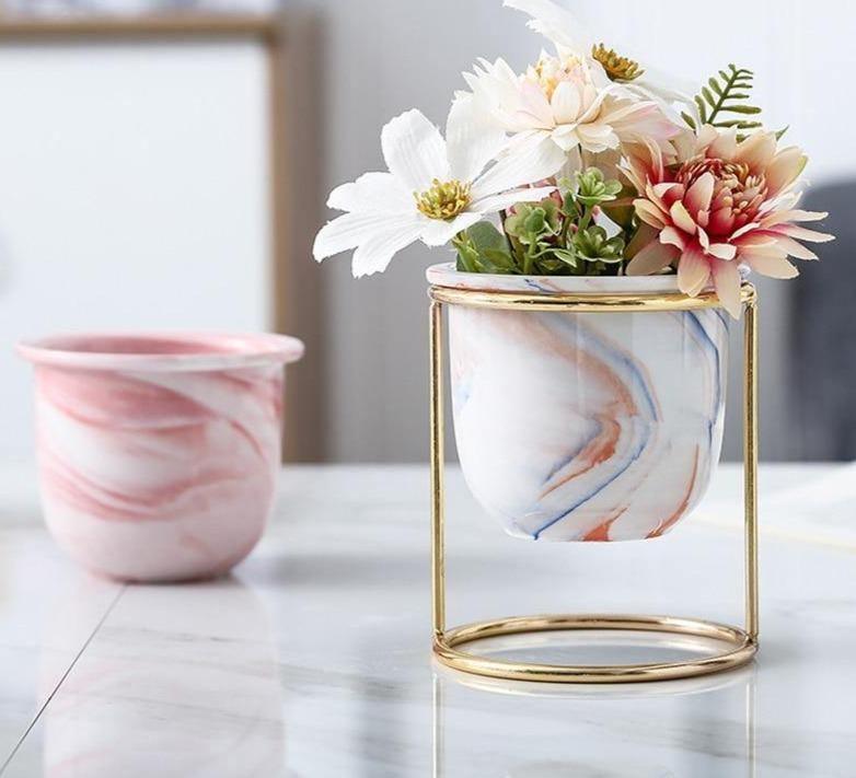 Regal Marble Ceramic Planter