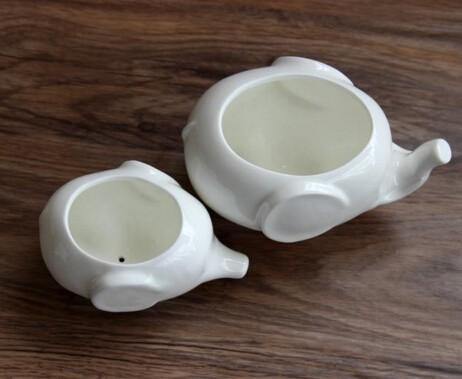 Ceramic Elephant Plant Holder