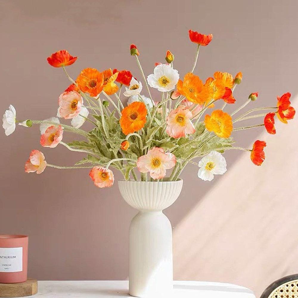 Faux Red Flowers