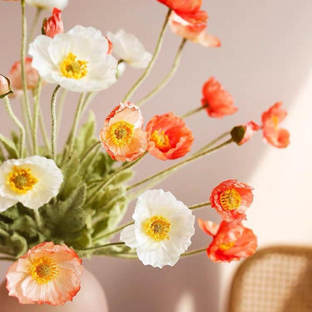 Faux Red Flowers