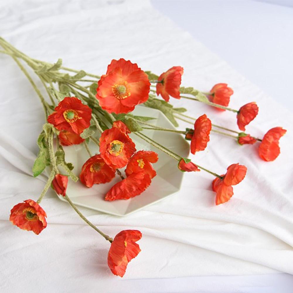 Faux Red Flowers