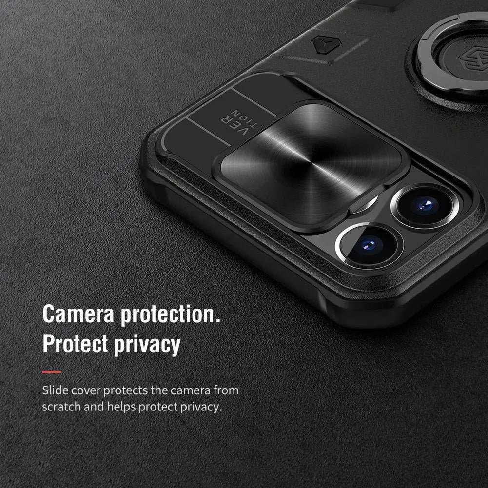 Aluminum Phone Case with Ring Stand for iPhone 13 Series – Camera Guard & Kickstand