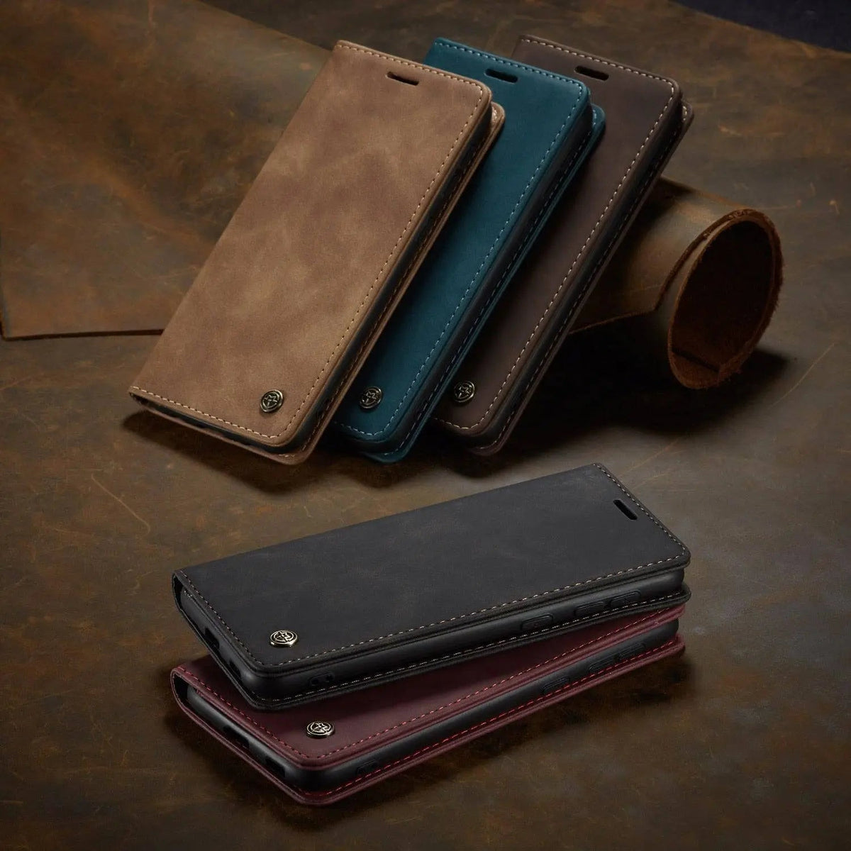 Leather Folio Phone Case with Card Slots – Samsung Galaxy S22, S22 Plus & S22 Ultra