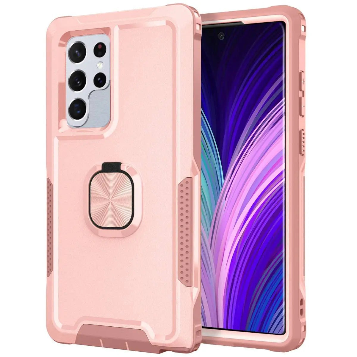 Rugged Armor Galaxy S22 Case with Kickstand – 360° Drop Protection, Shock-Absorbing Frame for S22, Plus & Ultra