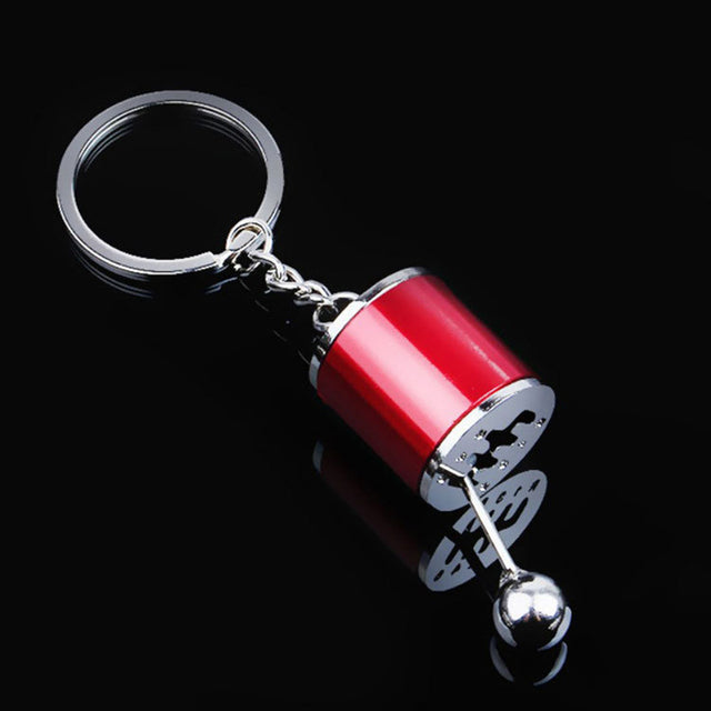 Metal Gear Shift Keychain with Moving Shifter for Car Enthusiasts | Manual Transmission Key Ring Accessory for Men & Women | Automotive Gift