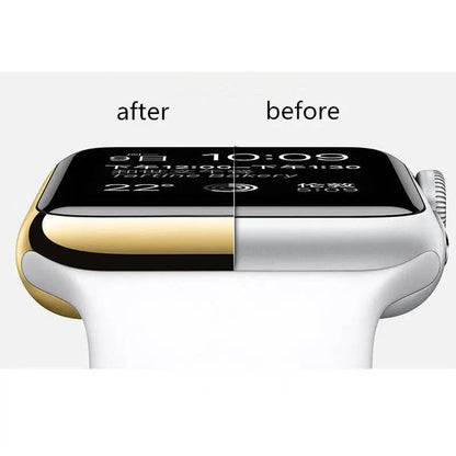 Snap-On Shield for Apple Watch – Full-Edge Guard with Screen Film – 38mm to 44mm Series 1/2/3/4 – Five Finishes