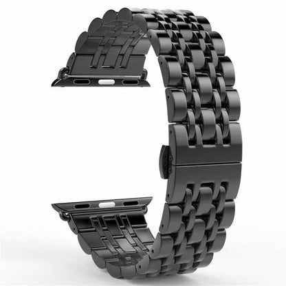 Premium Metal Three-Row Chain Watch Strap – 38mm–49mm Sizes, 4 Finishes – Compatible with Latest & Legacy Apple Watches