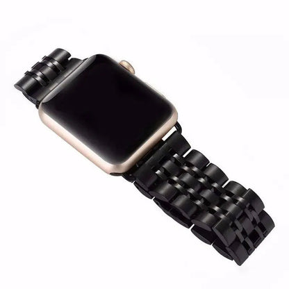Premium Metal Three-Row Chain Watch Strap – 38mm–49mm Sizes, 4 Finishes – Compatible with Latest & Legacy Apple Watches