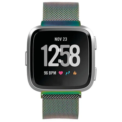 Milanese Loop Wristband for Fitbit Versa – Adjustable Stainless Steel Mesh Strap with Magnetic Closure