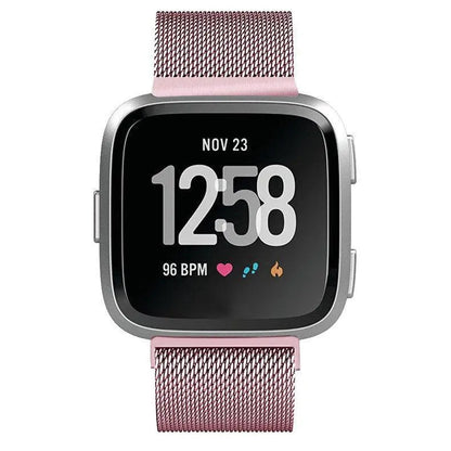 Milanese Loop Wristband for Fitbit Versa – Adjustable Stainless Steel Mesh Strap with Magnetic Closure