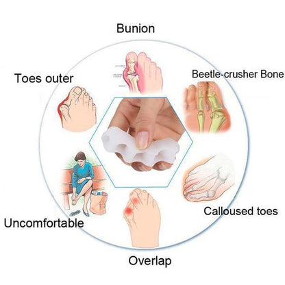 Gel Toe Spacer for Bunions & Hammertoes – Soft Adjustable Separator Sleeve for Pain Relief & Alignment