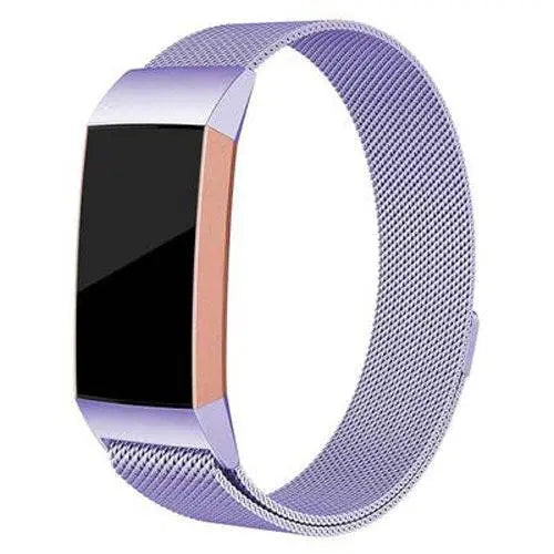 Adjustable Stainless Steel Mesh Fitness Tracker Band for Fitbit Charge 3 & 4 | Replacement Strap Wristband with Magnetic Clasp in Multiple