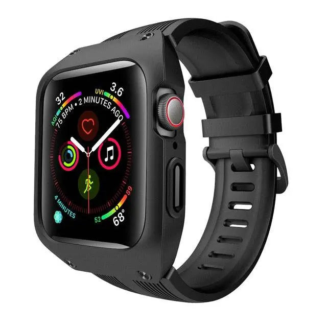 Rugged Protective Case & Band Set for 44mm Apple Watch Series 4/5 – Dual-Layer Defense with Sport Strap