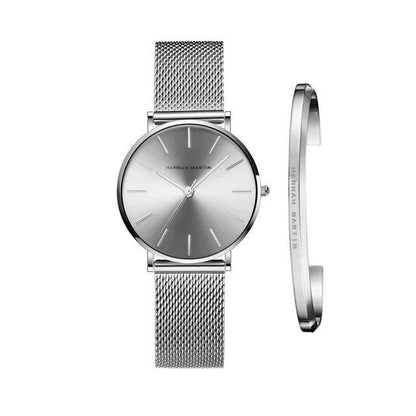 Women's Stainless Steel Watch with Adjustable Band – Water-Resistant Quartz Wristwatch for Everyday Wear & Special Occasions