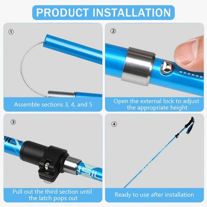 Collapsible Hiking Poles with Quick-Lock System – Lightweight Aluminum Trekking Sticks for Men & Women