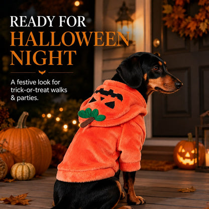 Ortekor Halloween Dog & Cat Costume Hoodie – One-Piece Spooky Outfit for Parties, Photos & Fall Fun