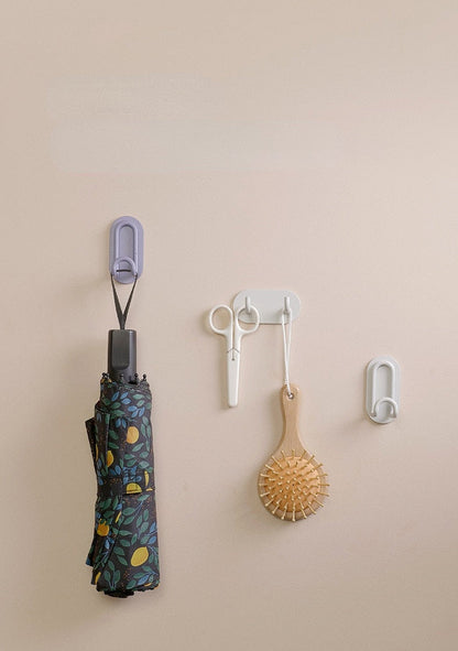 Adhesive Metal Hooks for Bathroom & Kitchen Storage — Dual-Hook Design, No Drilling, Lightweight Organizer for Keys, Towels, Accessories