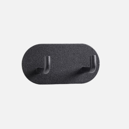 Adhesive Metal Hooks for Bathroom & Kitchen Storage — Dual-Hook Design, No Drilling, Lightweight Organizer for Keys, Towels, Accessories