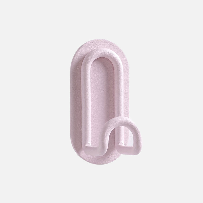 Adhesive Metal Hooks for Bathroom & Kitchen Storage — Dual-Hook Design, No Drilling, Lightweight Organizer for Keys, Towels, Accessories