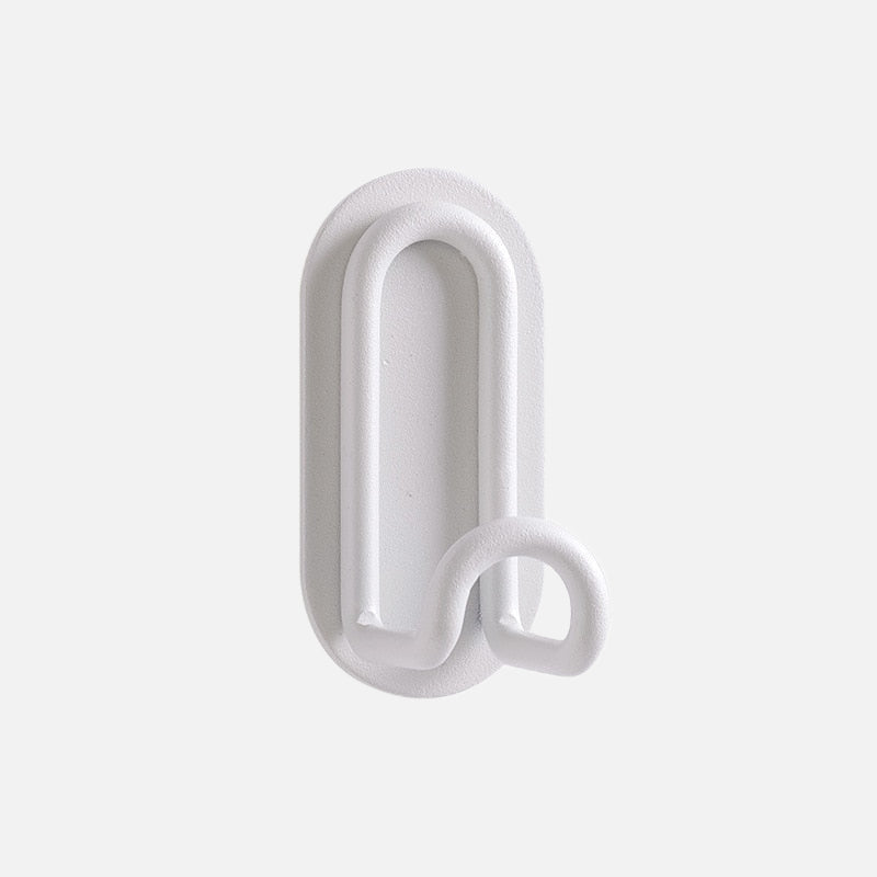 Adhesive Metal Hooks for Bathroom & Kitchen Storage — Dual-Hook Design, No Drilling, Lightweight Organizer for Keys, Towels, Accessories