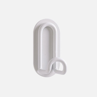 Adhesive Metal Hooks for Bathroom & Kitchen Storage — Dual-Hook Design, No Drilling, Lightweight Organizer for Keys, Towels, Accessories