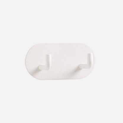 Adhesive Metal Hooks for Bathroom & Kitchen Storage — Dual-Hook Design, No Drilling, Lightweight Organizer for Keys, Towels, Accessories