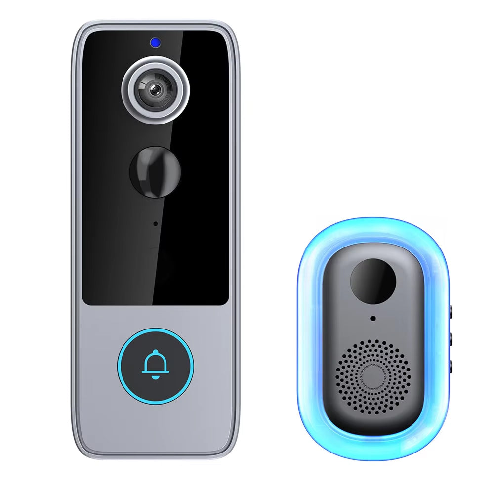 Smart Wireless Video Doorbell with HD Camera, Two-Way Talk & Motion Alerts – No Monthly Fees, Weather Resistant, Night Vision for Front