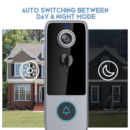 Wireless Video Doorbell with HD Camera, Motion Alerts & Night Vision – Rechargeable, Weather-Resistant, No Monthly Fees