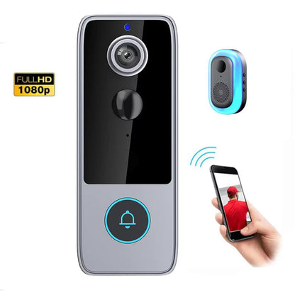 Smart Video Doorbell with HD Camera, Night Vision & Two-Way Audio – Wireless, Battery Powered, Weatherproof Security for Front Door &