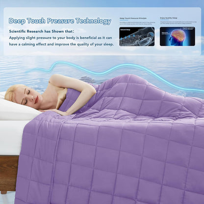 Cozy Comfort | Weighted Blanket with Cooling Microfiber | All-Season Softness for Ultimate Relaxation