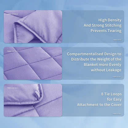 Cozy Comfort | Weighted Blanket with Cooling Microfiber | All-Season Softness for Ultimate Relaxation