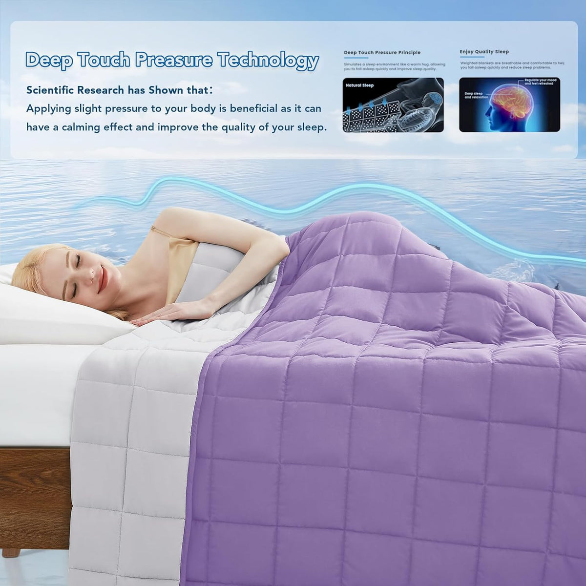 Cozy Comfort | Weighted Blanket with Cooling Microfiber | All-Season Softness for Ultimate Relaxation