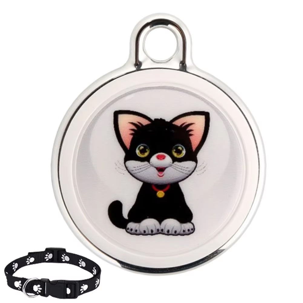 Bluetooth Cat Locator Tag with GPS Positioning and Sound Alert for Indoor & Outdoor Felines