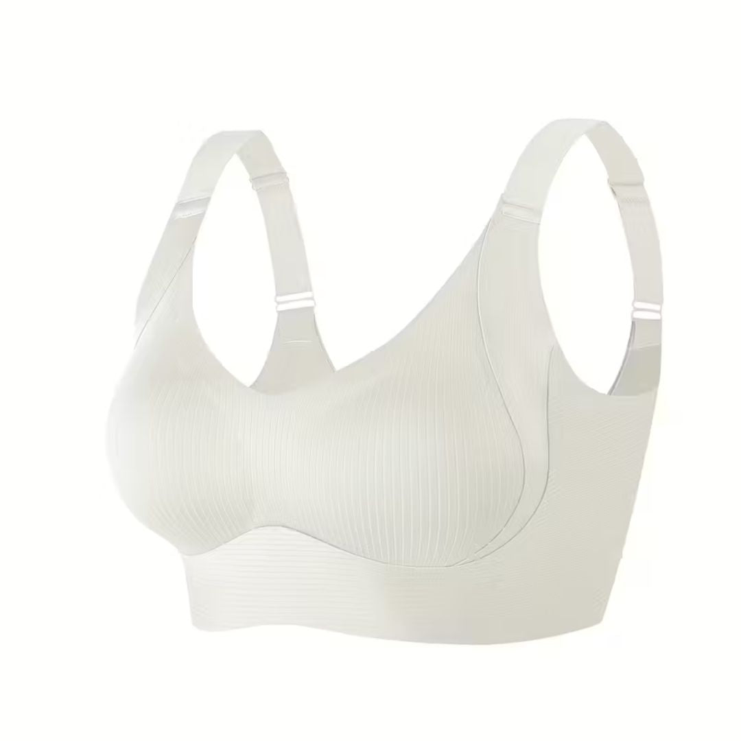 Wireless Push-Up Bra with Removable Padding for Women - Comfort Lift Everyday V-Neck Shaping Bralette for Active & Casual Wear