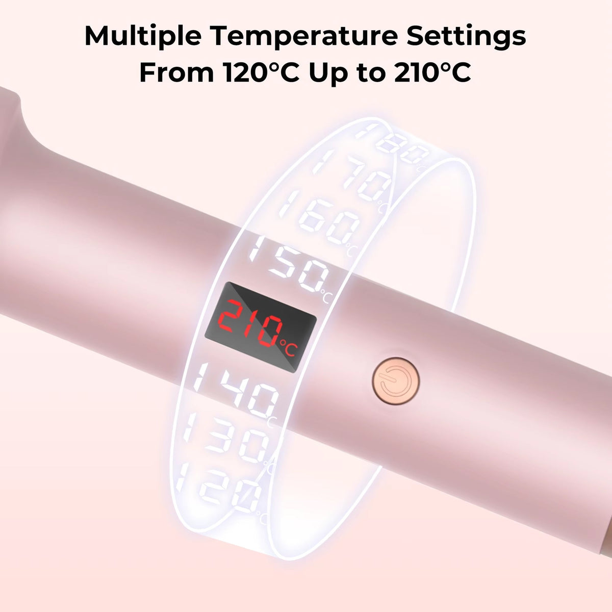 3-in-1 Heated Styling Brush with Ionic Technology for Smooth, Frizz-Free Hair – Fast Heat, 9 Temperature Levels – Multi-Function Curling &